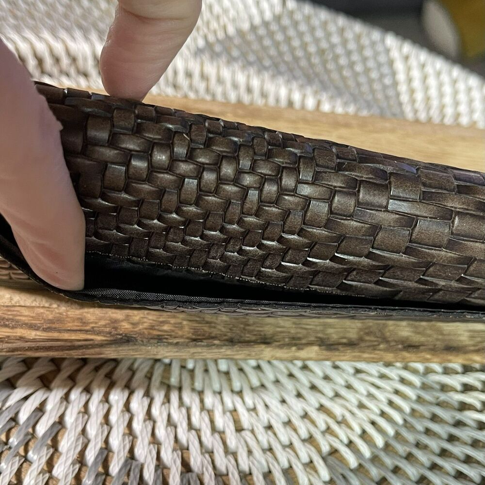 Patricia Nash Brown Basketweave Italian Leather T… - image 5